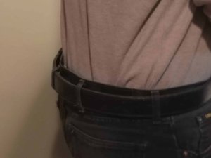 Hanks Steel Core Concealed Carry Belt small of the back gap