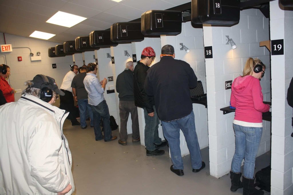 students qualifying for their concealed carry license