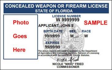 Florida Concealed Weapon License Template - apply for florida non-resident license