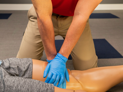 Instructor Teaching First Aid