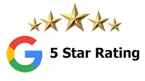 5-star rating on Google