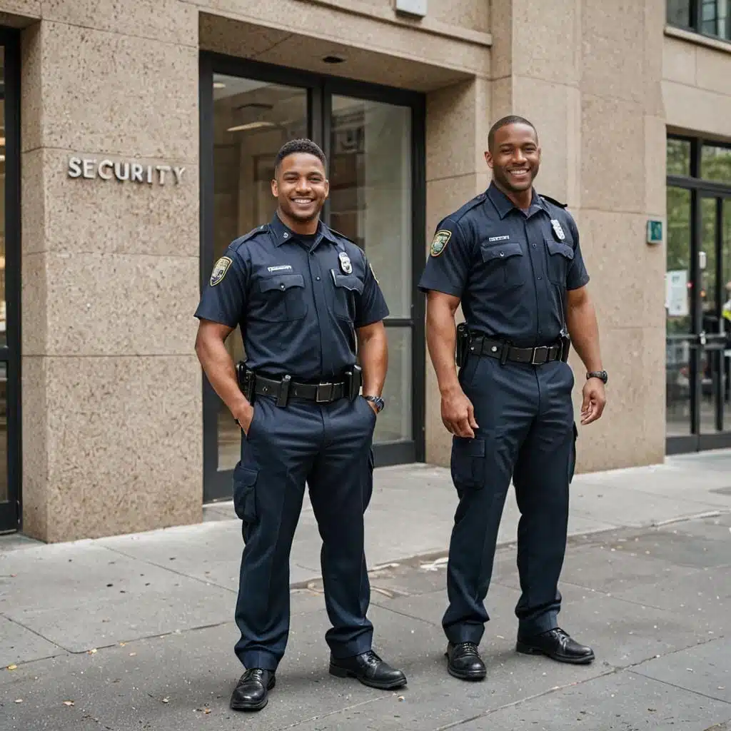 Happy Security Guards on post.